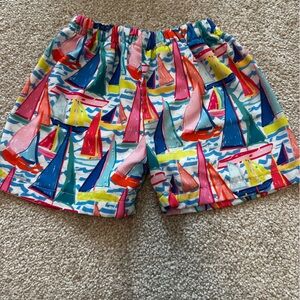 Colorful Boys Sailboat Shorts